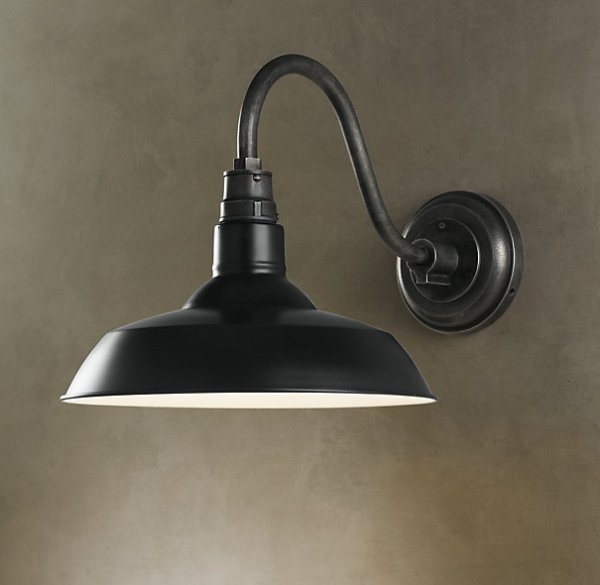 Бра Vintage Barn Sconce Black Черный в Перми | Loft Concept 