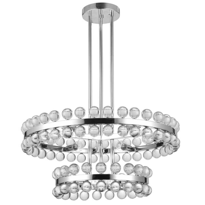 Sacramento Transparent Balls Two Circle Chandelier  Хром Прозрачный в Перми | Loft Concept 