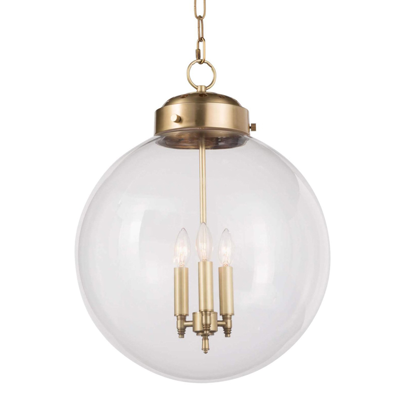 Подвесной светильник Conor Globe Hanging lamp Gold Золотой Прозрачный (Transparent) в Перми | Loft Concept 