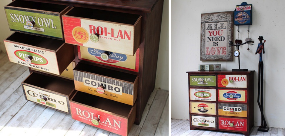 Комод в винтажном стиле с цветными ящиками Hurbor Loft Vintage Комод в винтажном стиле с цветными ящиками Hurbor Loft Vintage - Loft-Concept в Перми