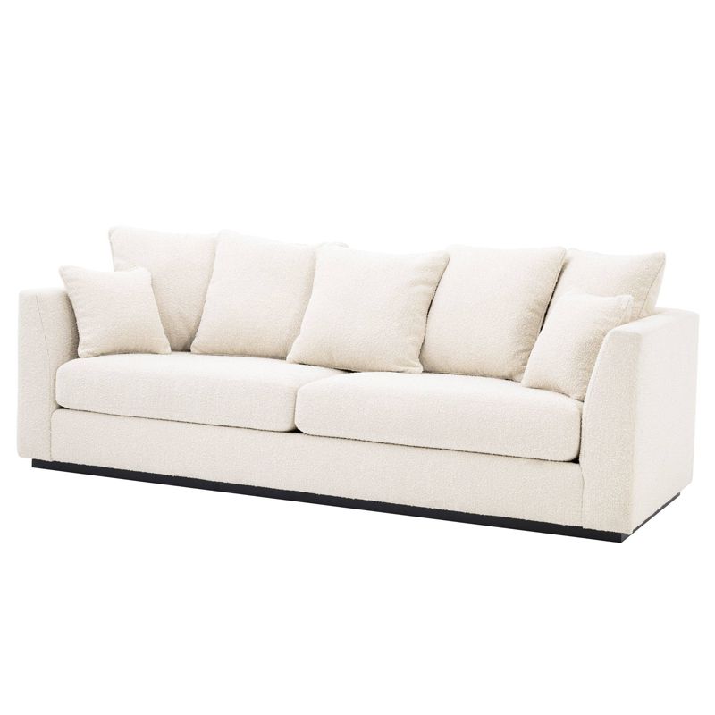 Диван Eichholtz Sofa Taylor boucle cream Кремовый Черный в Перми | Loft Concept 