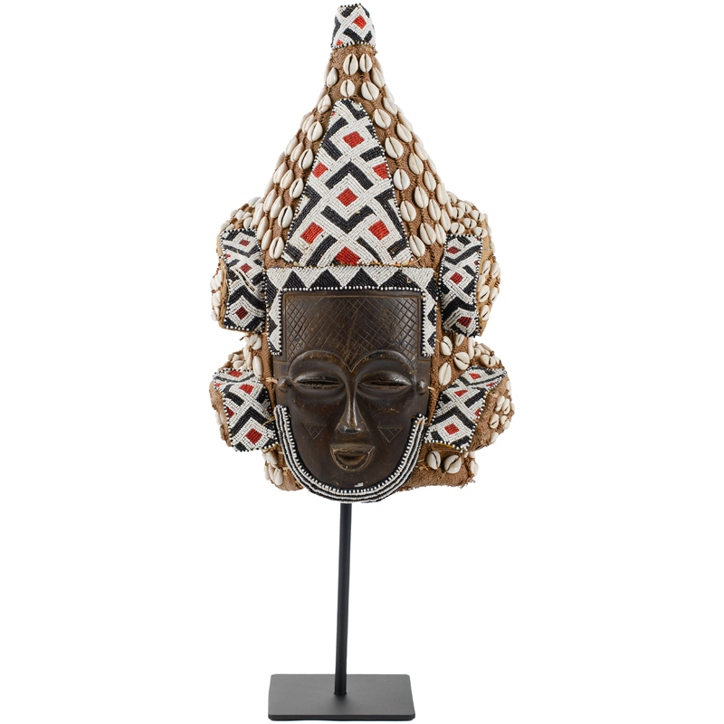 Маска African Mask with Sophisticated headgear Коричневый Мульти Черный в Перми | Loft Concept 