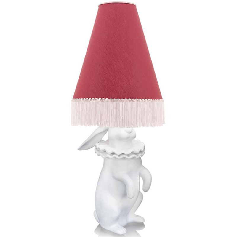 Настольная лампа Lamptable Rabbit Antique Pink Бургундский красный Розовый Белый в Перми | Loft Concept 