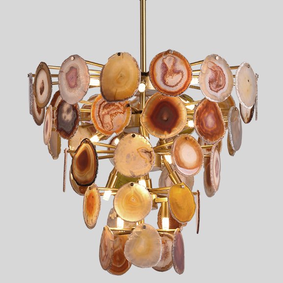 Люстра MARJORIE SKOURAS BEBE CHANDELIER AGATE natural Золотой в Перми | Loft Concept 