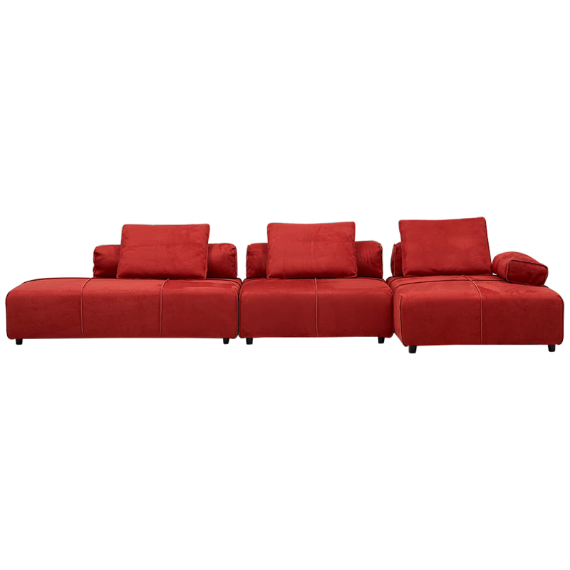 Угловой диван Quinn Red Sofa Красный в Перми | Loft Concept 