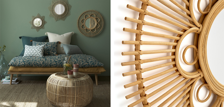 Зеркало Mirror Rattan Round D90 Зеркало Mirror Rattan Round D90 - Loft-Concept в Перми