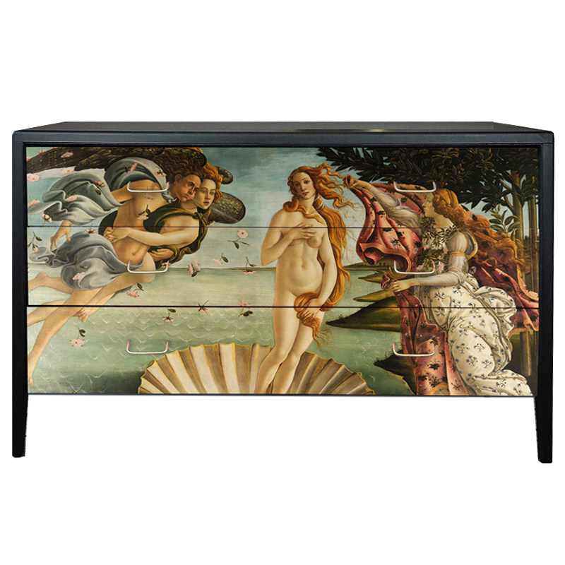 Комод Афродита Chest Of Drawers The Birth Of Venus Черный Бежево-серый в Перми | Loft Concept 