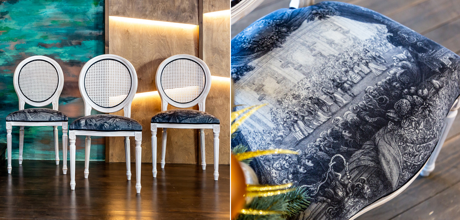 Стул с ротанговой спинкой Palace Gardens Stool - Loft-Concept в Перми