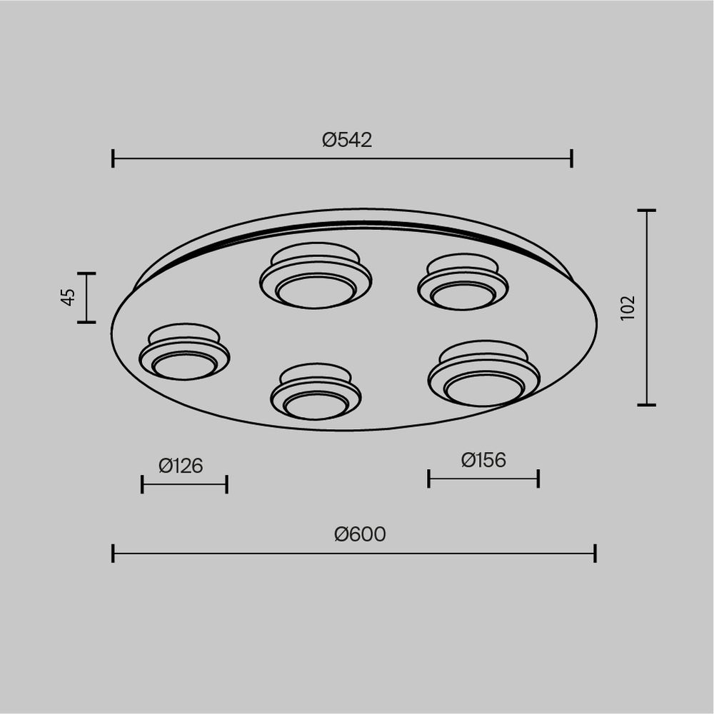 Потолочный светильник Pharao 3000К 56Вт в Перми