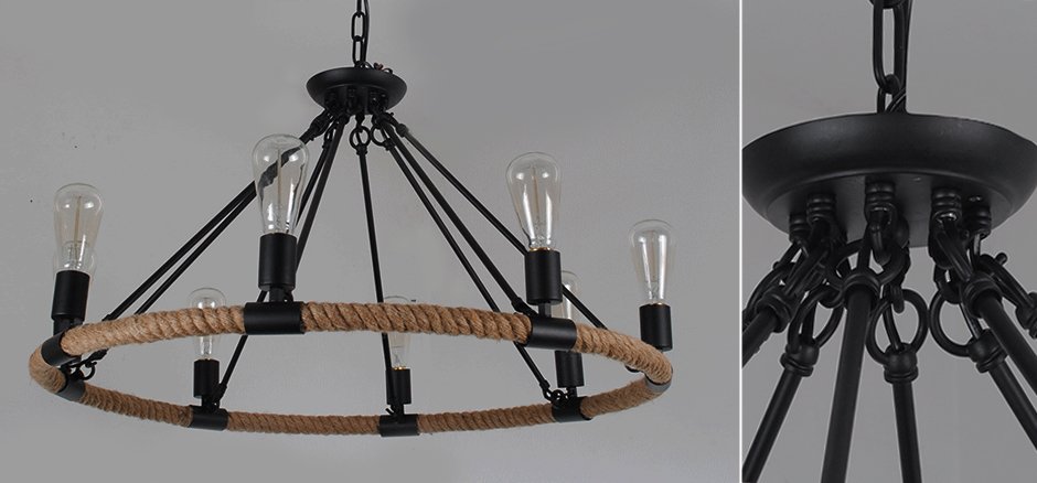 Люстра Round Tube Loft Rope Light Люстра Round Tube Loft Rope Light - Loft-Concept в Перми