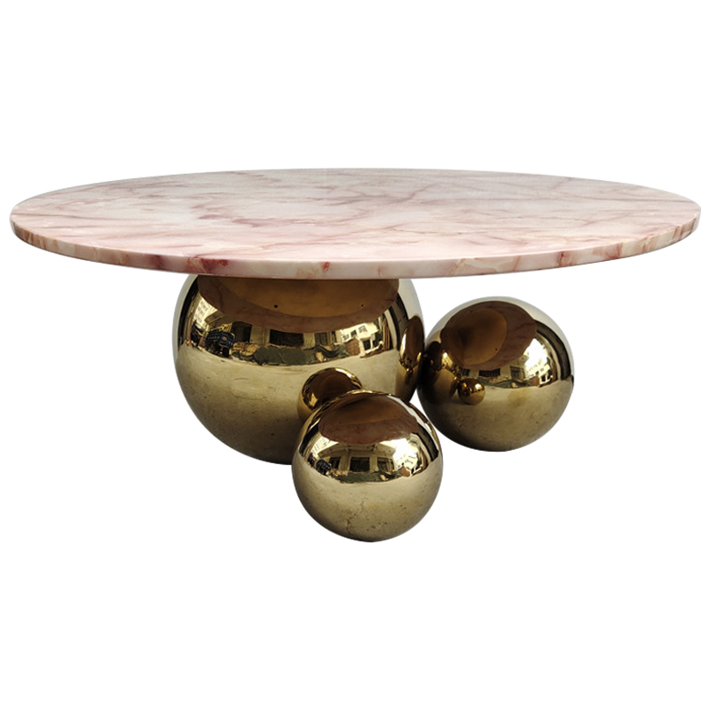 Кофейный стол Ball Metal Gold Coffee Table Золотой Дымчатая Роза в Перми | Loft Concept 