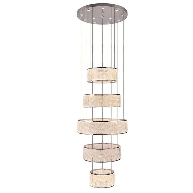 Люстра Crystal Shine Naomi 5 rings Chandelier Хром Прозрачный (Transparent) в Перми | Loft Concept 