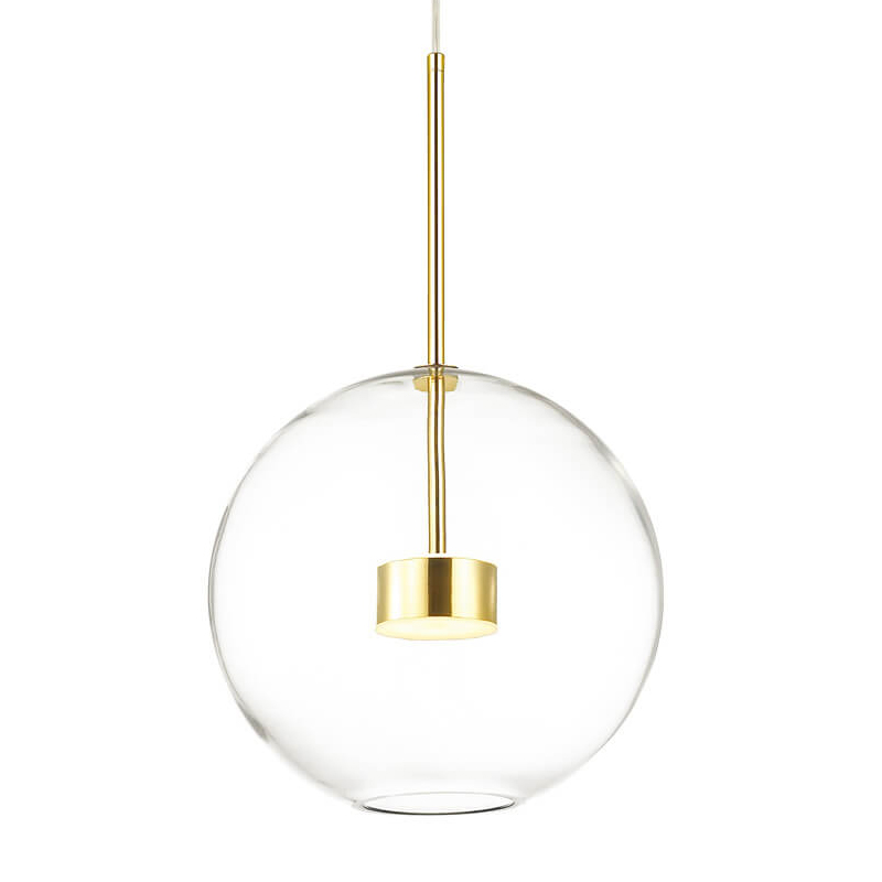 Подвесной светильник Transparent Bubble Pendant Gold One Глянцевое золото Прозрачный в Перми | Loft Concept 