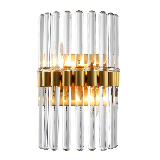 Бра Glass Tubes Sconces Прозрачный Золотой в Перми | Loft Concept 