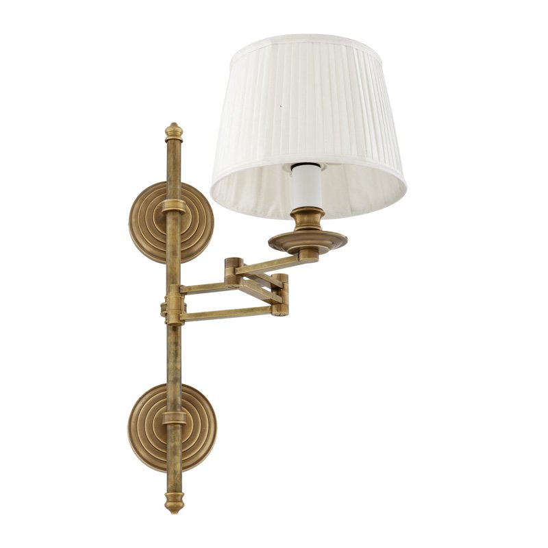 Бра Wall Lamp Favonius Brass Латунь Белый в Перми | Loft Concept 