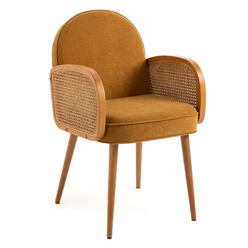 Стул Morten Wicker Mustard Chair Горчичный в Перми | Loft Concept 