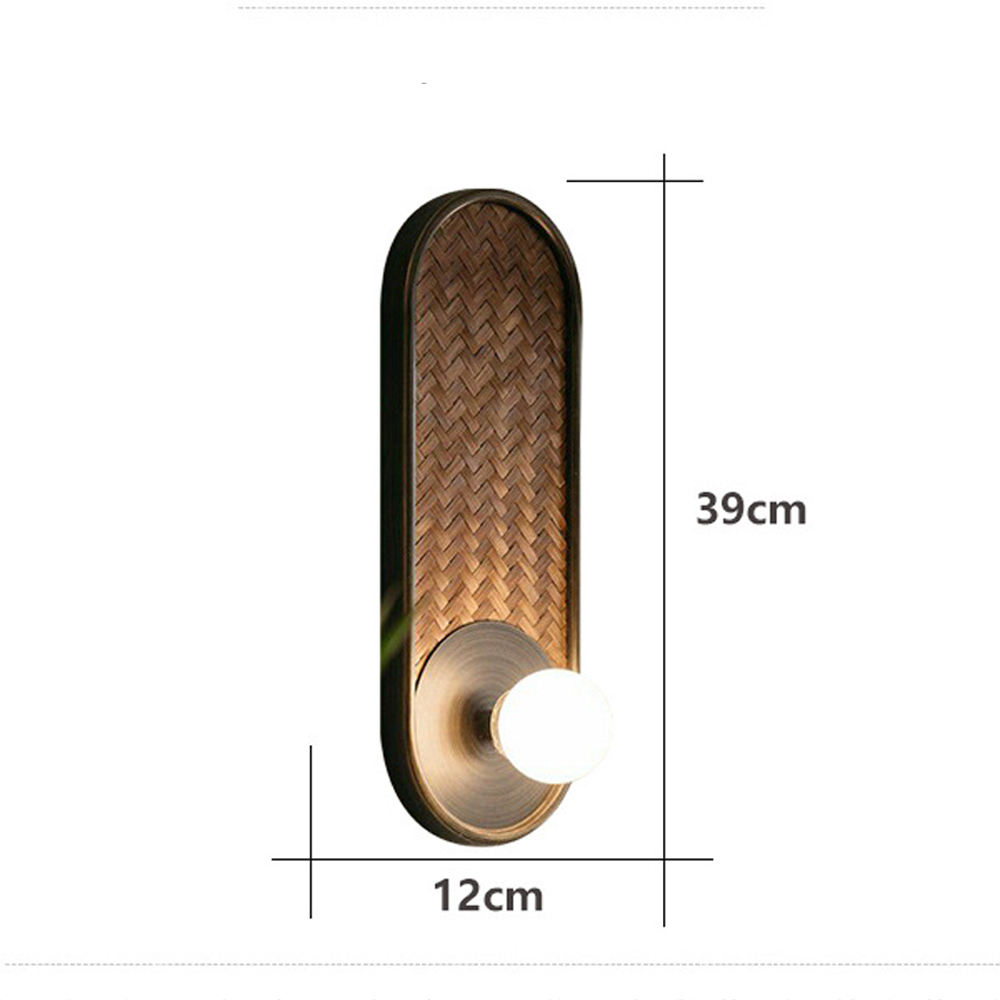 Бра с декором из плетеного бамбука Wicker Oval Lamp Бра с декором из плетеного бамбука Wicker Oval Lamp в Перми