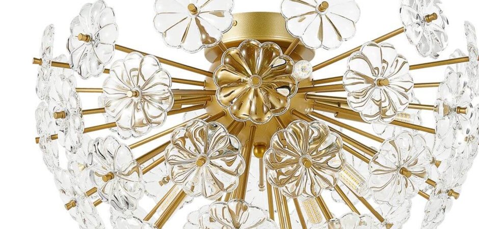 Потолочный Светильник Glass Flowers Sputnik Ceiling Потолочный Светильник Glass Flowers Sputnik Ceiling - Loft-Concept в Перми