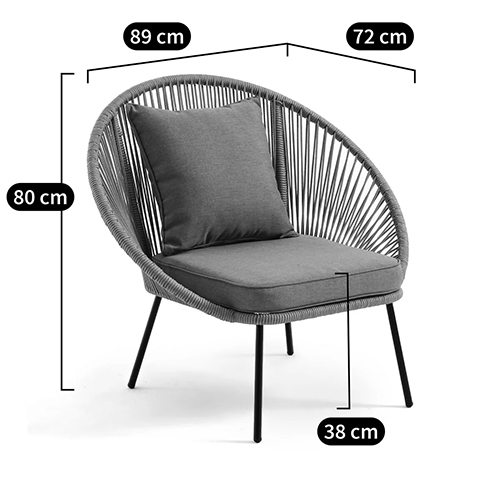 Садовое кресло Аcapulco Grey Chair в Перми