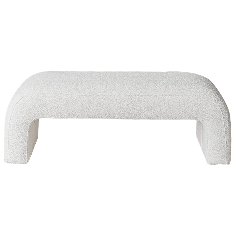 Банкетка Karl Springer Style Large Waterfall Bench in Ivory Boucle ivory ( слоновая кость ) в Перми | Loft Concept 