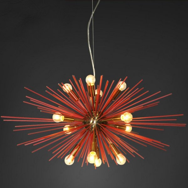 Люстра ASTRA Chandelier Sputnik Red and Brass  в Перми | Loft Concept 