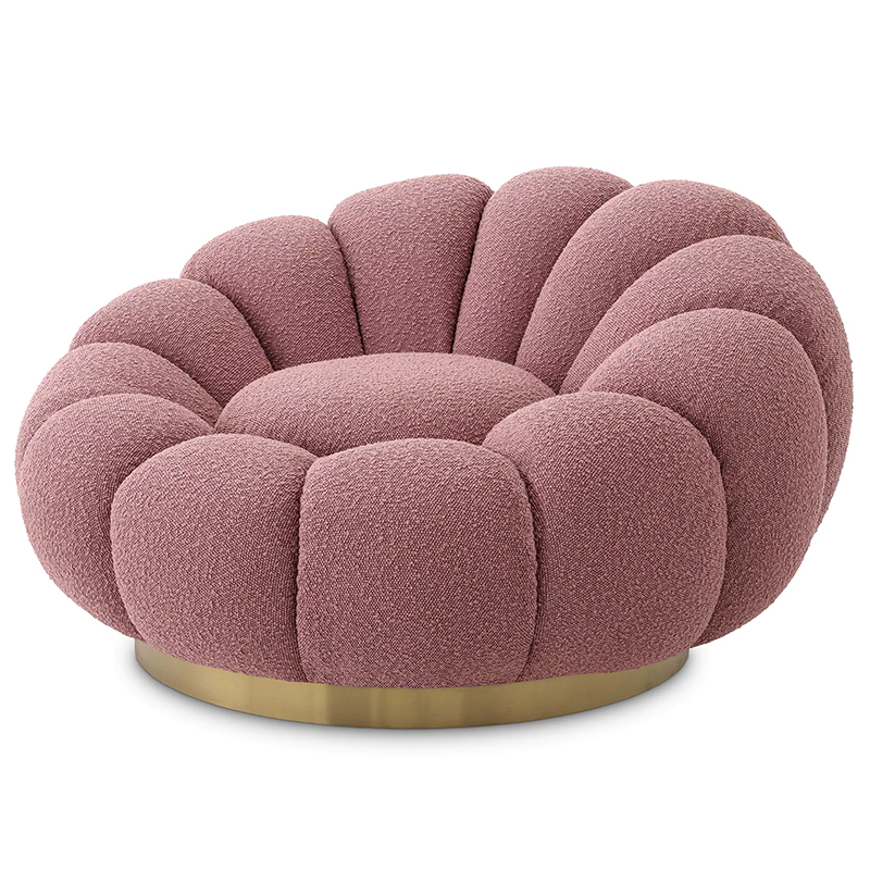 Кресло Eichholtz Swivel Chair Mello Rose Дымчатая Роза Латунь в Перми | Loft Concept 