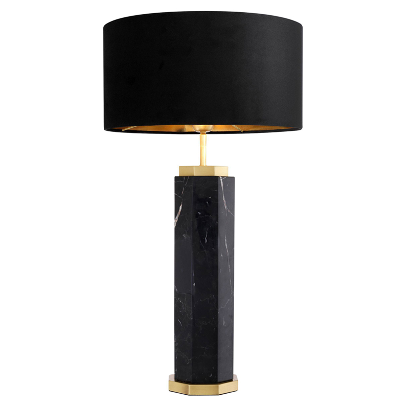 Настольная лампа Eichholtz Table Lamp Newman Black Латунь Античная полированная Черный в Перми | Loft Concept 