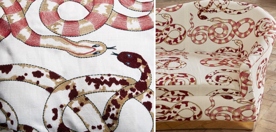 Диван KELLY SOFA Venimeuses Snake Embroidery Диван KELLY SOFA Venimeuses Snake Embroidery - Loft-Concept в Перми