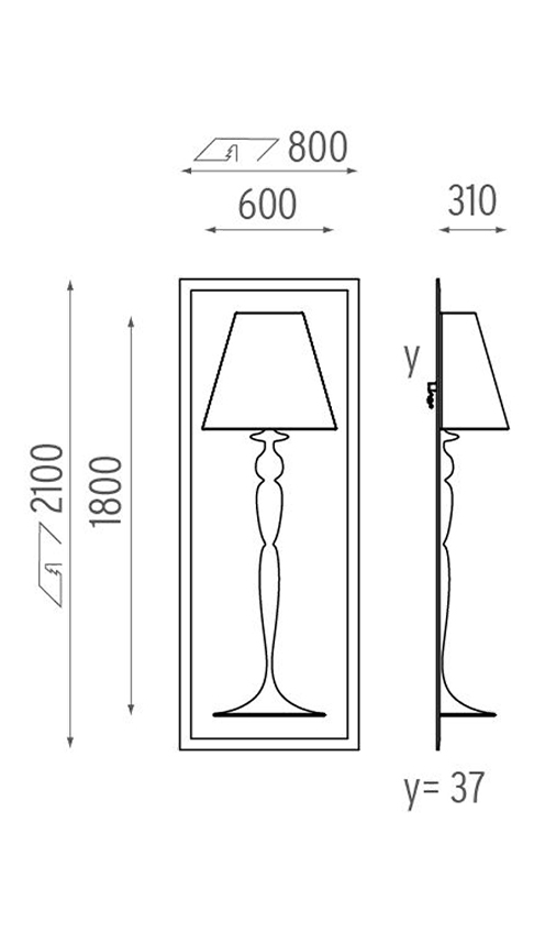 Настенный Светильник Flos Abajourd Hui Large Lampada da parete в Перми