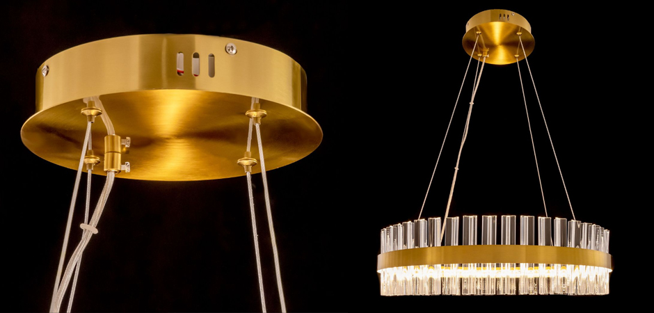 Круглая Люстра Кольцо Хрусталь диаметр 60 см RING Saturno Not Baroncelli Brass Круглая Люстра Кольцо Хрусталь диаметр 60 см RING Saturno Not Baroncelli Brass - Loft-Concept в Перми