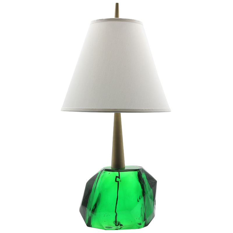 Table Lamp Emerald Прозрачный зеленый Золотой в Перми | Loft Concept 