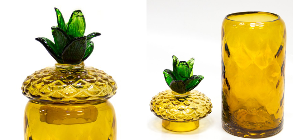 Ваза с крышкой Pineapple Transparent Amber L Ваза с крышкой Pineapple Transparent Amber L - Loft-Concept в Перми