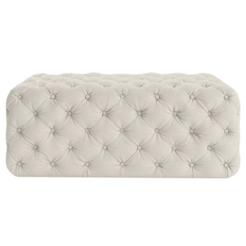 Оттоманка Capitone Rectangular Ottoman  ivory ( слоновая кость ) в Перми | Loft Concept 