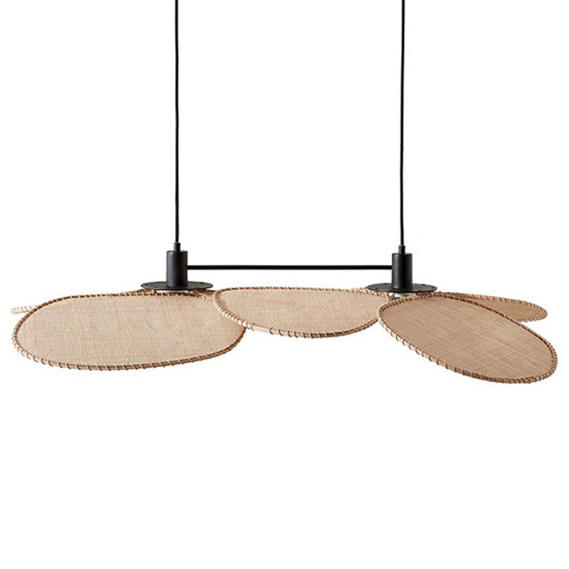 Подвесной светильник Takibi Two Lamp Pendant Древесина Черный Бежевый в Перми | Loft Concept 