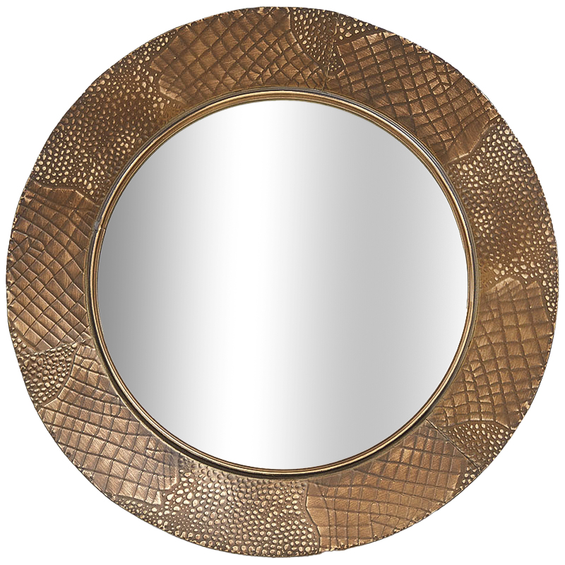 Круглое зеркало Rafferty Round Brass Mirror Латунь Зеркало в Перми | Loft Concept 