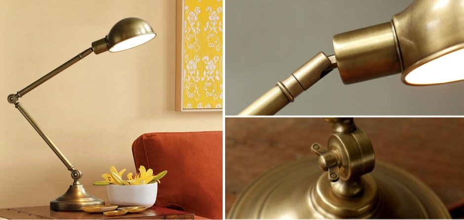 Настольная лампа Brass Vintage Loft Table Lamp Настольная лампа Brass Vintage Loft Table Lamp - Loft-Concept в Перми