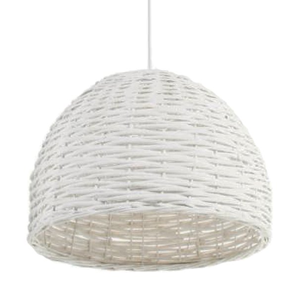 Подвесной светильник Wicker Pendant White Белый в Перми | Loft Concept 