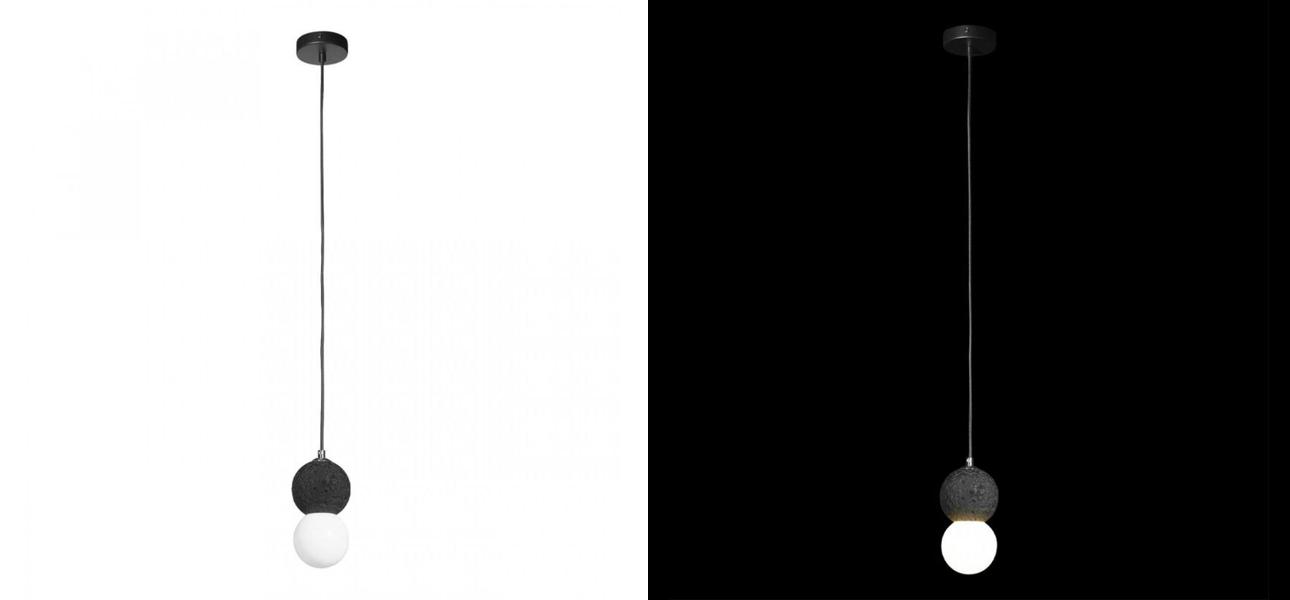 Светильник подвесной Sea foam Black диаметр 10 - фото №1