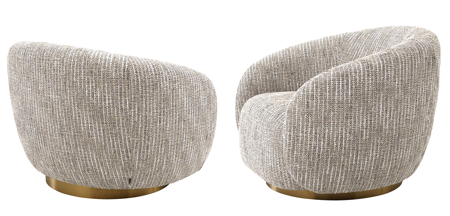 Кресло Eichholtz Swivel Chair Brice Mademoiselle Beige - фото №1