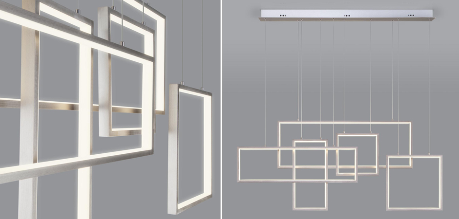 Люстра Rectangle Geometry Chandelier Nickel 5 Люстра Rectangle Geometry Chandelier Nickel 5 - Loft-Concept в Перми