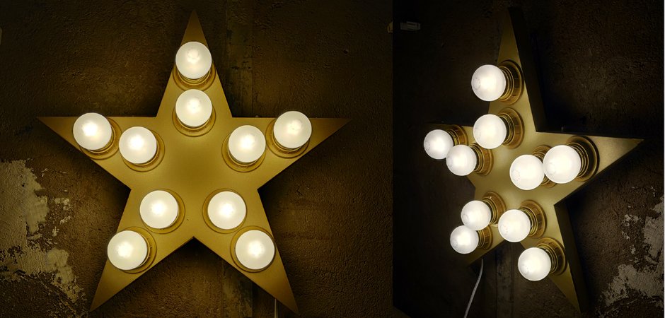 Настенный светильник Star золотая звезда Настенный светильник Star золотая звезда - Loft-Concept в Перми
