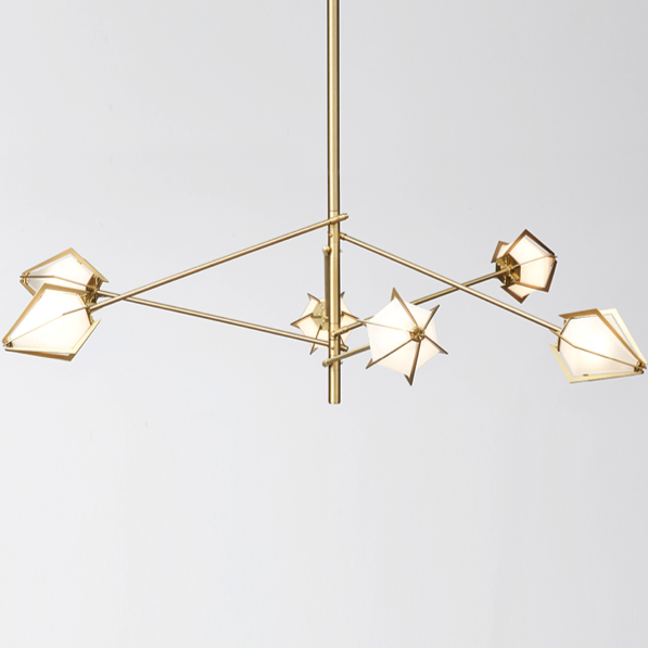 Люстра HARLOW Spoke Chandelier Gabriel Scott Латунь в Перми | Loft Concept 