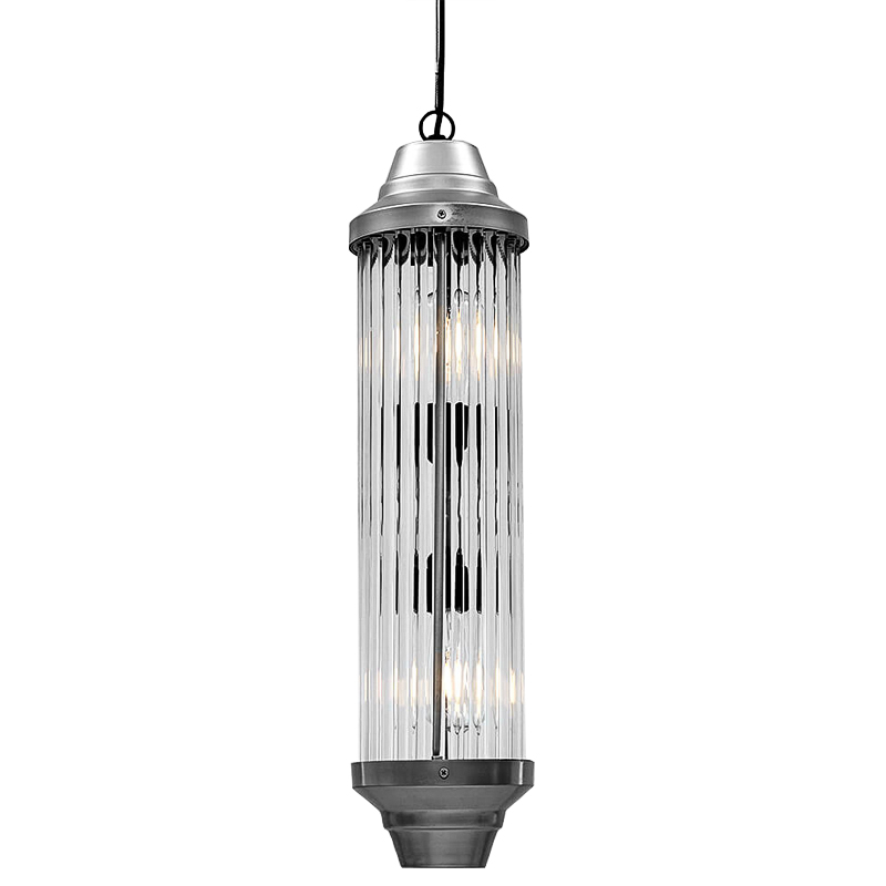 Подвесной светильник Transparent Tubes Pendant Хром Прозрачный в Перми | Loft Concept 