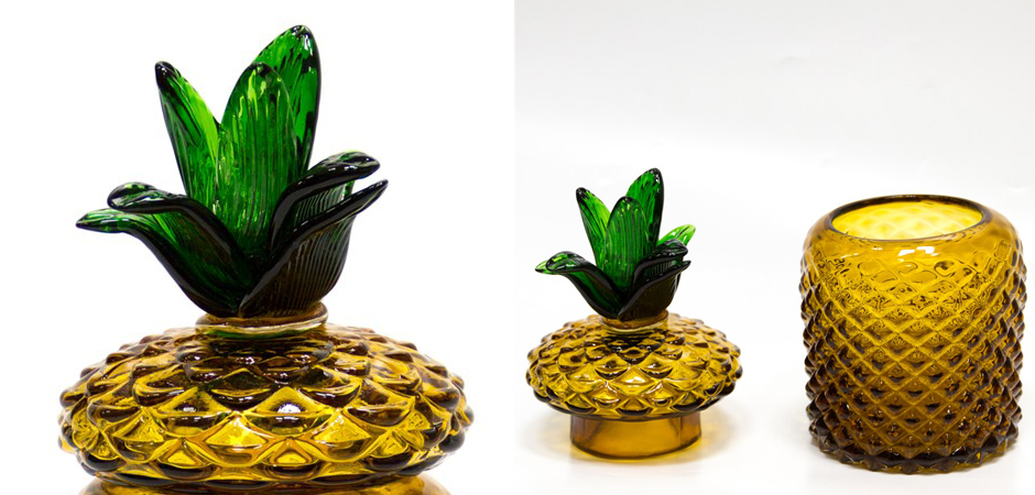 Ваза с крышкой Pineapple Transparent Amber S Ваза с крышкой Pineapple Transparent Amber S - Loft-Concept в Перми