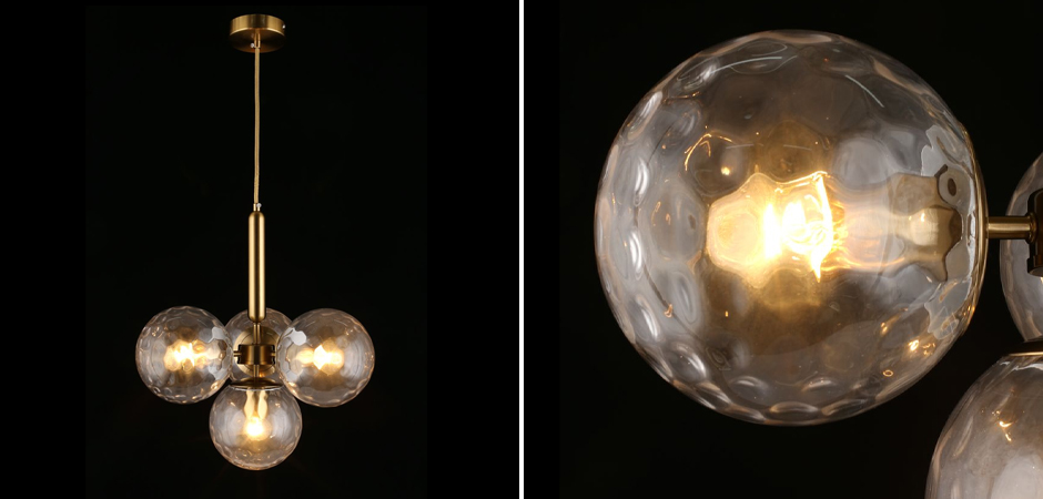 Люстра Bubble Glass с рельефным стеклом Люстра Bubble Glass с рельефным стеклом - Loft-Concept в Перми