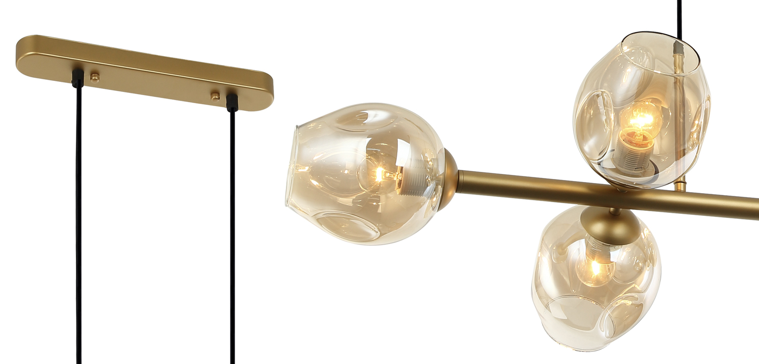 Люстра Branching Bubble Chandelier Line Gold - фото