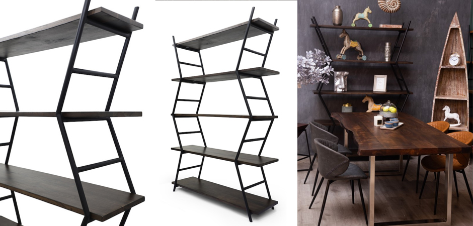 Стеллаж Industrial Zigzag Dark Wood Стеллаж Industrial Zigzag Dark Wood - Loft-Concept в Перми