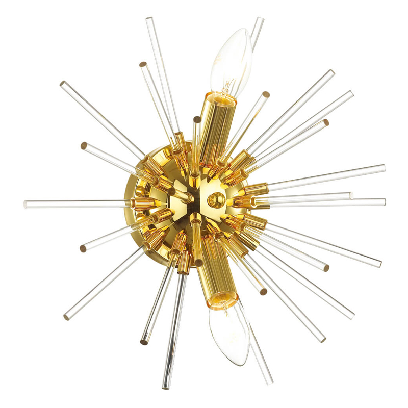 Бра Varg Sputnik Sconce Gold Глянцевое золото Прозрачный в Перми | Loft Concept 