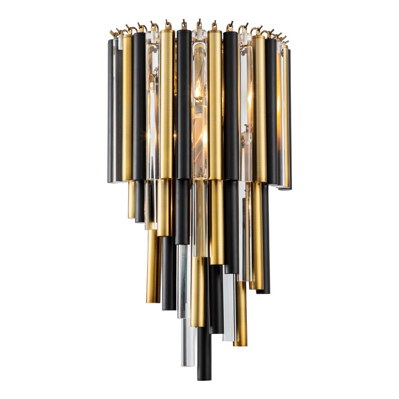 Бра Black Brass Symphony Wall Lamp Черный Латунь Прозрачный (Transparent) в Перми | Loft Concept 