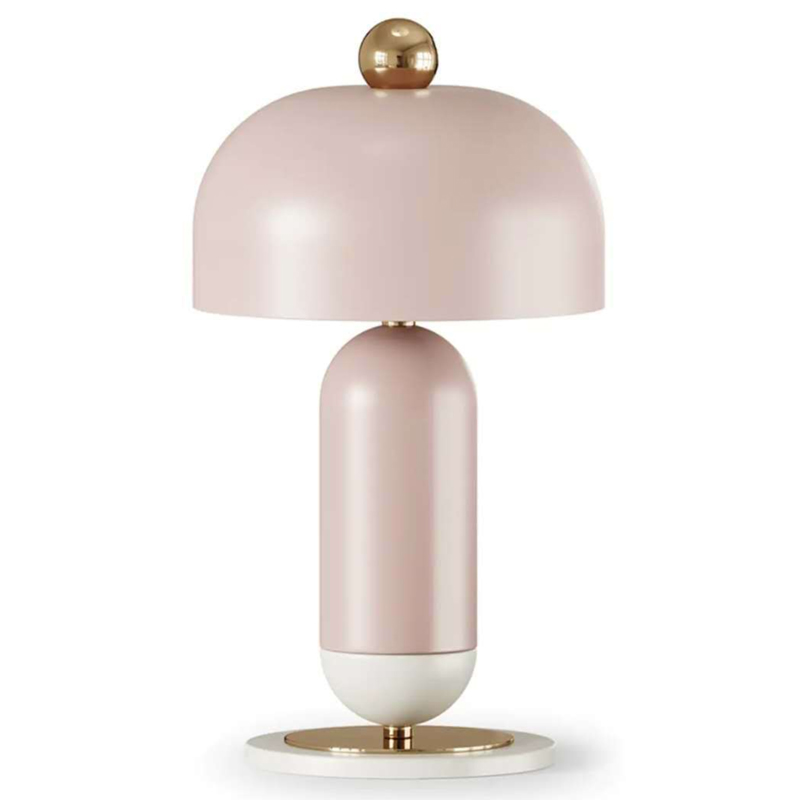 Meet Table lamp pink  Розовый пастельный Латунь в Перми | Loft Concept 